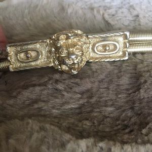 Vintage Judith Leiber stretch gold belt